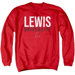 Lewis University Official Stacked Adult Crewneck Sweatshirt - 1 of 4