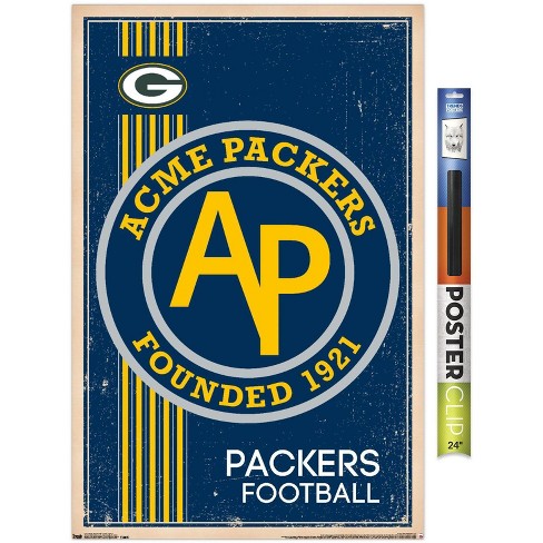 Trends International Nfl Green Bay Packers - Retro Logo 14 Unframed Wall  Poster Prints : Target