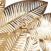 Set of 3 Metal Leaf Abstract Round Disk Wall Decors Gold - Olivia & May: Iron Sculpture, Inca-Inspired, Vertical Display - image 4 of 4