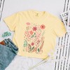 Simply Sage Market Women's Pastel Wildflowers Short Sleeve Relaxed Fit Cropped Tee - 3 of 4