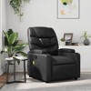 vidaXL Black Leather Recliner Chair, 6-Point Vibration Massage, Adjustable Backrest & Footrest - 2 of 4