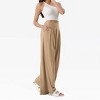 Womens Wide Leg Pants 2025 High Waist Palazzo Pants Stretch Fit Pleated Dressy Pants Business Trousers Office Work Suit Pants - 3 of 4