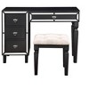 CAVINAS Vanity Desk with Mirror Dressing Table with Flip-top Mirror, Storage Drawers, Makeup Desk with Tufted Seat Stool for Apartment - 2 of 4