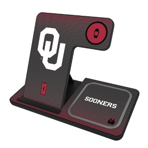 Keyscaper University of Oklahoma Sooners Linen 15-Watt 3 in 1 Charging Station - 1 of 4