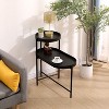 NicBex Modern Small 2-tier Side Tables Coffee Table, Patio End Table Nightstand With Wood Storage Shelf for Yard Bedroom Living Room - 4 of 4