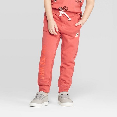 red toddler joggers