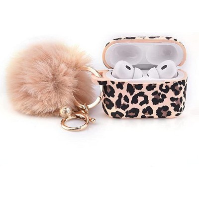 Worryfree Gadgets Case Compatible with Apple AirPods Stylish Bling TPU  Cover Full Protective Pro Charging Case Skin Cover with Keychain - Pink