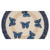 Earth Rugs Rustic Lodge Round Placemat – Blue Swallowtail 15"x15" - 2 of 3