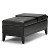 NicBex 42.3" Storage Bench Rectangle Ottoman with Storage Faux Leather Serving Tray Bench for Bedroom, Entryway - 3 of 4