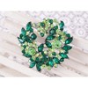 Anna-Kaci Xmas Crystal Rhinestone Floral Wreath Brooch Pin - 3 of 4