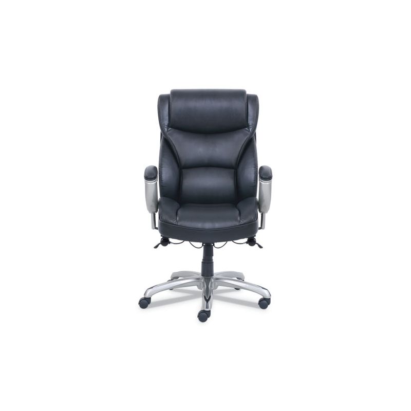 SertaPedic Emerson Big and Tall Task Chair, Supports Up to 400 lb, 19.5" to 22.5" Seat Height, Black Seat/Back, Silver Base, 2 of 4