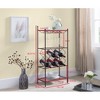 Kings Brand Furniture Freestanding Floor Metal Wine Rack Stand, Wine Bottle Liquor Cabinet with Glass Holder & Storage Shelves – Bronze - 4 of 4