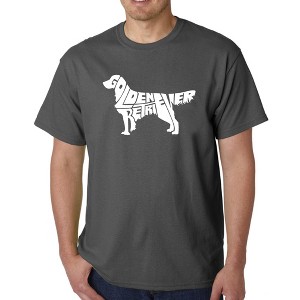 LA Pop Art Men's Word Art T-shirt - Golden Retreiver - 1 of 4