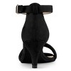Allegra K Women's Round Open Toe Ankle Buckle Strap Kitten Heel Sandals - 3 of 4