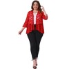 Agnes Orinda Women's Plus Size Casual Open Front 3/4 Sleeve Sheer Lace Cardigan - 3 of 4