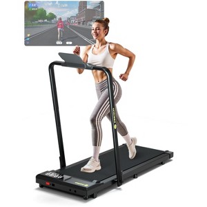 DeerRun 3 in 1 Walking Treadmill, 300 Weight Capacity Foldable Treadmill, 3.0HP Low Noise Under Desk Treadmills for Home Office - 1 of 4