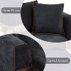 L-Shaped Sectional Sofa Chenille Upholstered Sofa Couch with Wooden Storage Compartment, Black/Brown/Gray/Green-ModernLuxe - 3 of 4