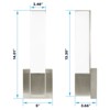 Luxrite 14" LED Wall Sconces Brushed Nickel, 5 Color Options 2700K-5000K, CRI 90, 1050 Lumens, Dimmable, Damp Rated, ETL Listed, Square 2 Pack - 4 of 4