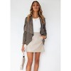 Coolmee Women's Faux Suede Jackets Fashion Fall Clothes Long Sleeve Open Front Cropped Coat Outwear - 3 of 4
