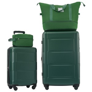 4 Piece 20"and 28" Luggage Set, ABS Lightweight Suitcase with Travel Duffel Bag, Toiletry Bag, Spinner Wheels,  TSA Lock--ModernLuxe - 1 of 4