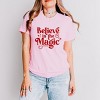 S.W.Smiley Believe in Magic Sparkle - Women's Short Sleeve Graphic T-Shirt - 3 of 4