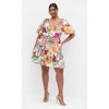 Women's Plus Size Simona Print Puff Sleeve Mini Dress - multi | CITY CHIC - 2 of 4