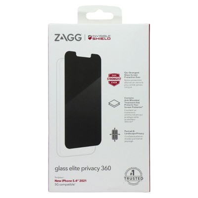 ZAGG Glass Elite Privacy 360 Glass Screen Protector for Apple iPhone 13 mini