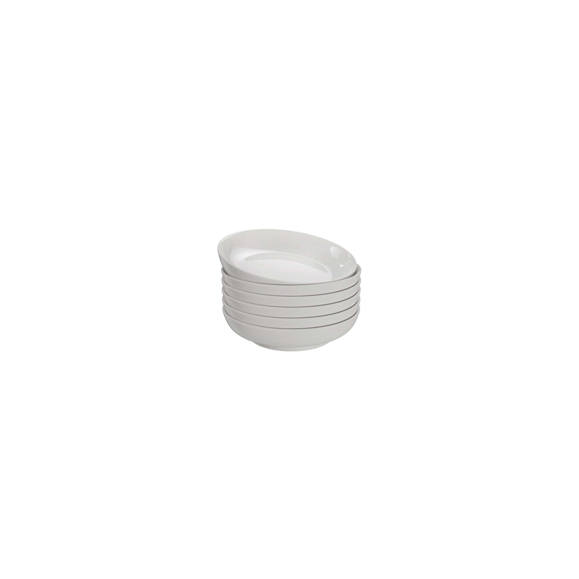 Kook Ceramic Pasta Bowls, 32 oz, White, Set of 6