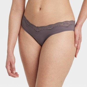 Women's Luxe Stretch Thong Underwear with Lace Waistband - Auden™ - 1 of 4