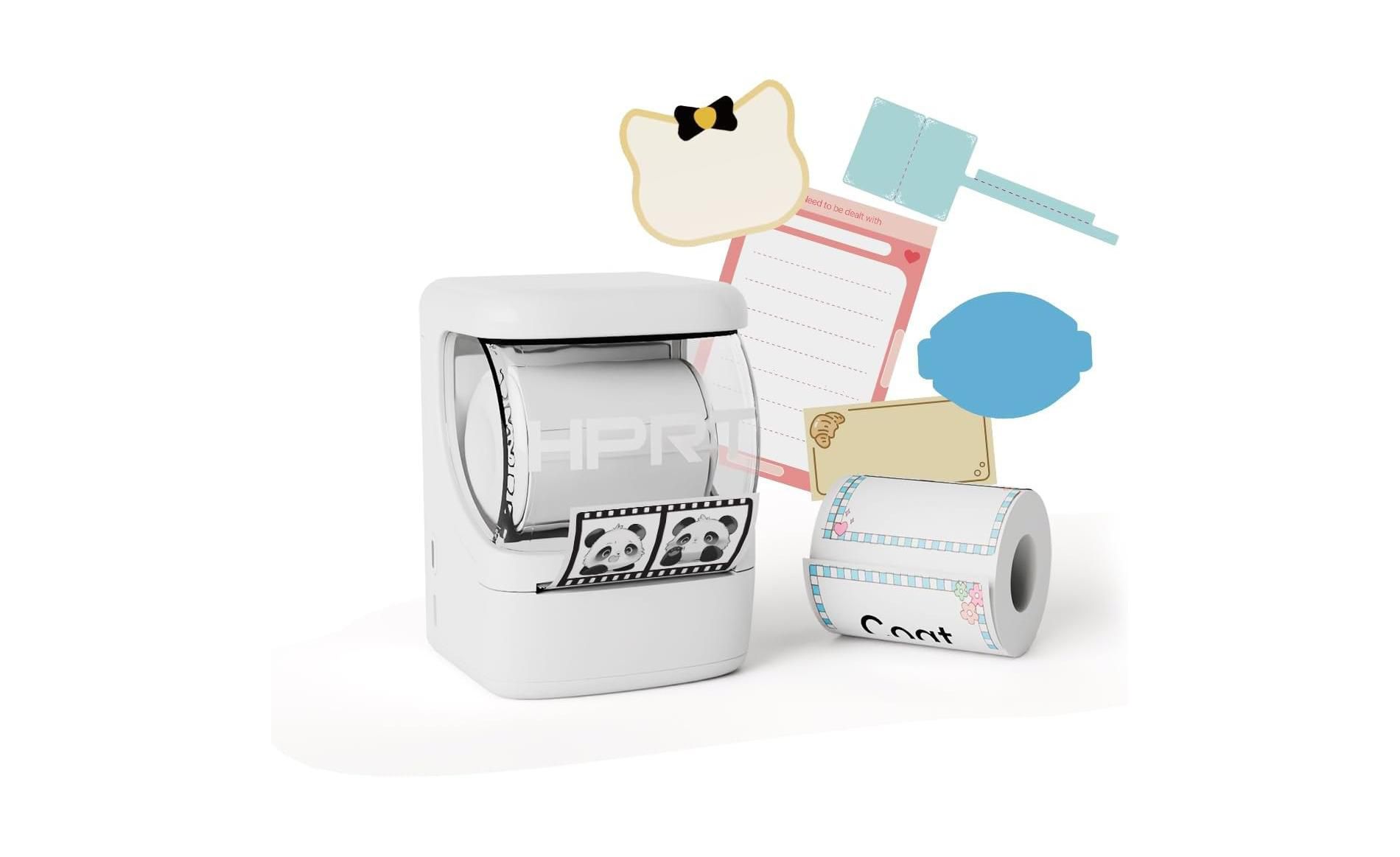 HPRT NEW1 2" Portable Bluetooth Label Printer – Inkless, 1 Roll Included