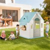 Kids Cottage Playhouse with Door, Mail Slot & Interactive Features - Indoor/Outdoor Pretend Playhouse for Toddlers & Young Children - 3 of 4