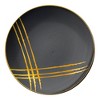 Smarty Had A Party 7.5" Black with Gold Brushstroke Round Disposable Plastic Appetizer/Salad Plates (120 Plates) - 2 of 4