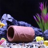 Unique Bargains Ceramic Aquarium Hideaway Rock Cave Fish Tank Decoration Red Brown 4.25"x2.76"x2.76" - 3 of 4