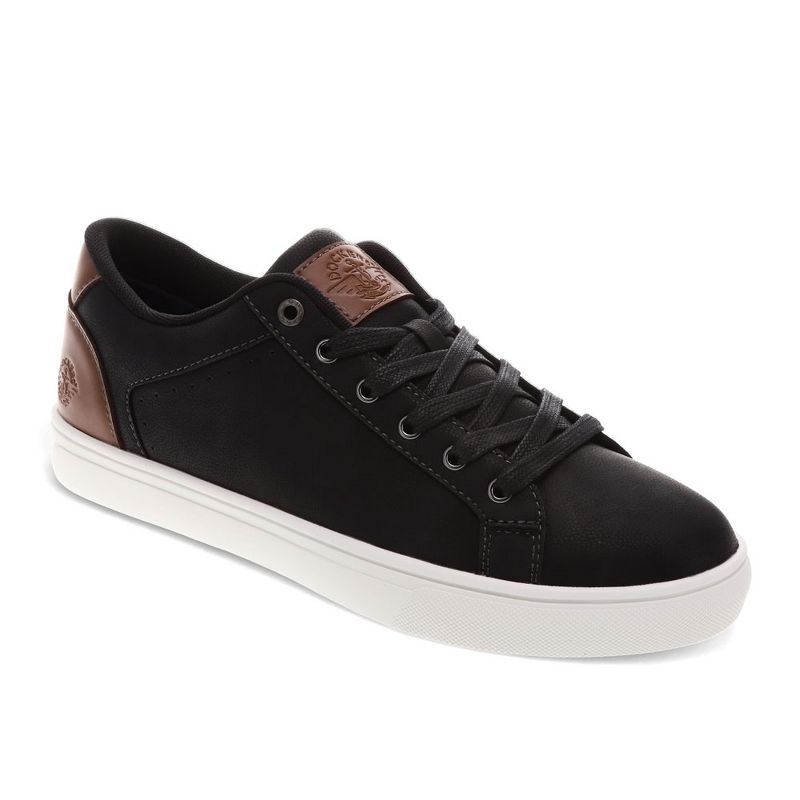 Dockers Mens Jensen Casual Lace-Up Sneaker, Black, Size 7