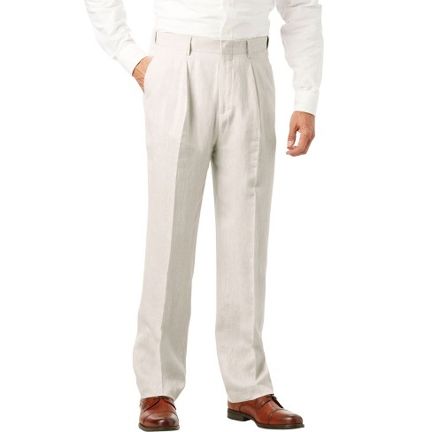 Mens white dress pants big and tall best sale