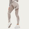 Anna-Kaci Active Women's Seamless Patterned Leggings with Ribbed Details and Contouring Panels - 3 of 4