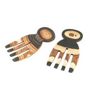 Island Bamboo Pakkawood Salad Hands - 1 of 1