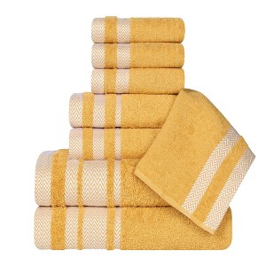 Cotton Medium Weight 8 Piece Bathroom Towel Set by Blue Nile Mills - 1 of 4
