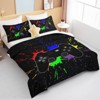 Boersma Black Video Game Comforter for Kids Game Controller Bedding Boy Bedroom Living Bed Decor (Full, 1 Comforter 2 Pillow Shams) - 2 of 4