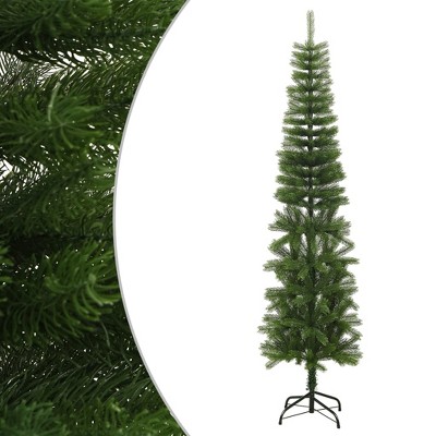 Aghana Digitals 240cm Green Slim Artificial Christmas Tree with Sturdy Steel Stand, 816 PE Bushy