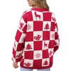 Womens Open Front Cardigan Christamas Cardigan White Valentine's Day Outfits Ribbed Cuff Sweater Cardigan with Pockets - 2 of 4