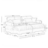 Christopher Knight Home Alger 93.7” Velvet Round Armrests Sofa with Ottoman - 3 of 4