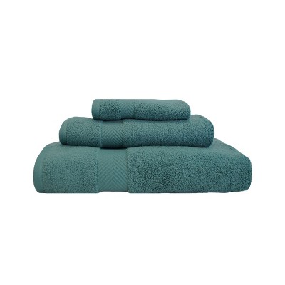 Contemporary Quick-Drying Zero-Twist Cotton 3-Piece Towel Set by Blue Nile Mills