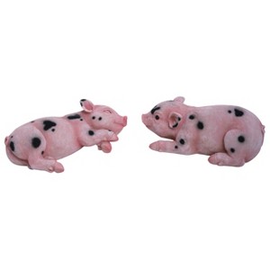 Transpac Resin Farmhouse Sweet Pink Pig Figurine Set of 2 Home Decorations Tabletop Mantel - 1 of 1