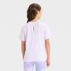 Girls' Short Sleeve T-Shirt - All In Motion™ Lilac Purple - 2 of 2