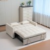 APRILSOUL Sleeper Sofa Bed, 3-in-1 Velvet Pull Out Couch with Armrests, Storage Pockets and 2 Pillows, Adjustable Backrest - 3 of 4