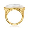 Ross-Simons Mother-Of-Pearl Oval Ring in 18kt Gold Over Sterling - 4 of 4