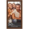 PosterPalooza | Photo Size Simple Brown Picture Frame - UV Acrylic, Foam Board Backing, Hanging Hardware - 2 of 4