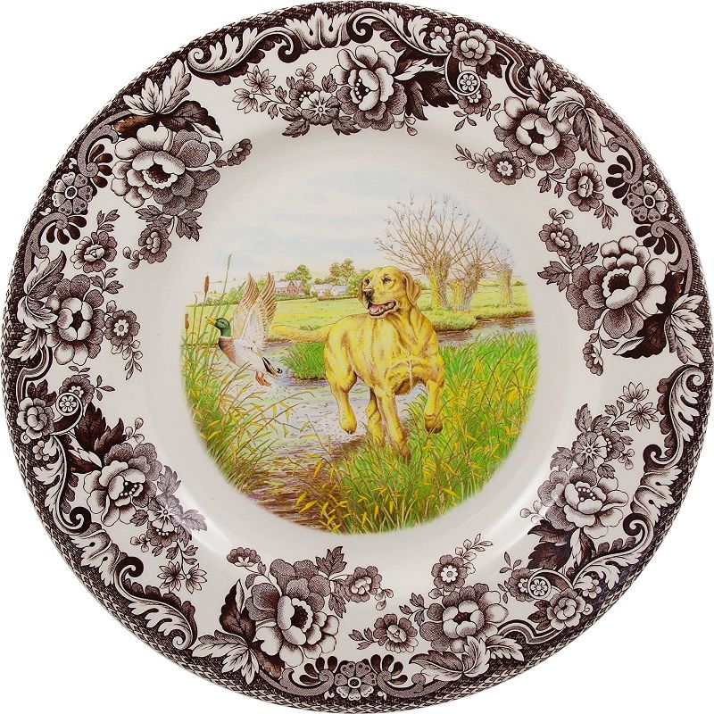 Spode Woodland 10.5” Dinner Plate, Perfect for Thanksgiving and Other Special Occasions, Made in England, Dog Motifs, 3 of 4