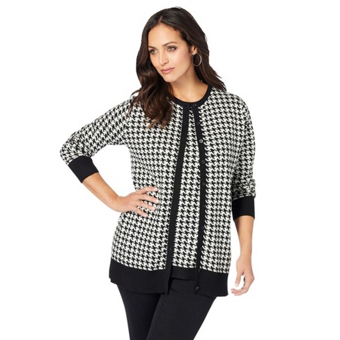 Houndstooth sweater outlet women's